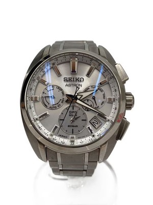 [B1S] Seiko Astron GPS Solar 5X Series Dual Time Silver Watch 5X53 0AV0 [m2p]