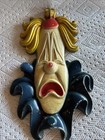 Vintage MCM Sexton Metal Cast Iron Sad Clown Head Wall Art Hanging Plaque Circus — photo 1