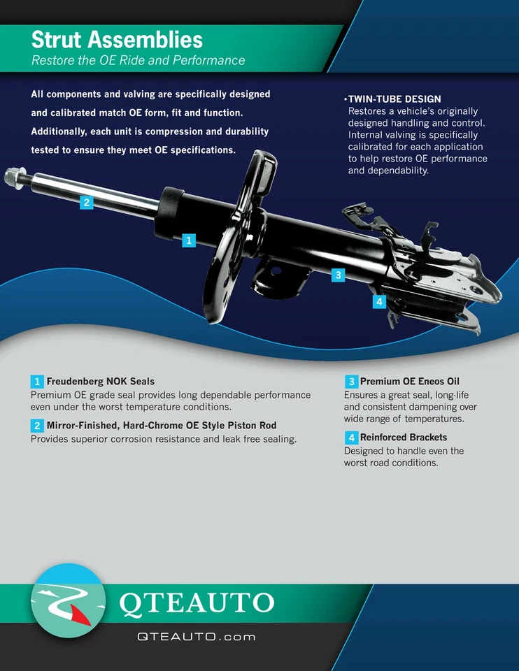 Par de 2 conjuntos de puntal de suspensión trasera para Lincoln Aviator 2003-2005 Foto 3 de 3