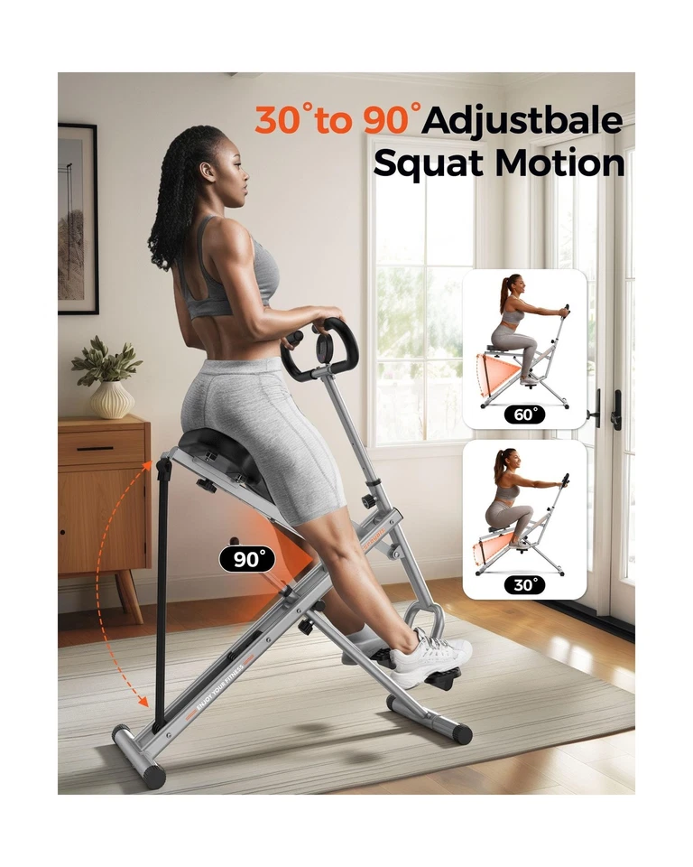 Sportsroyals Máquina de Sentadillas, Remo Asistente para Sentadillas para Glúteos y Muslos, Plegable... Foto 2 de 4