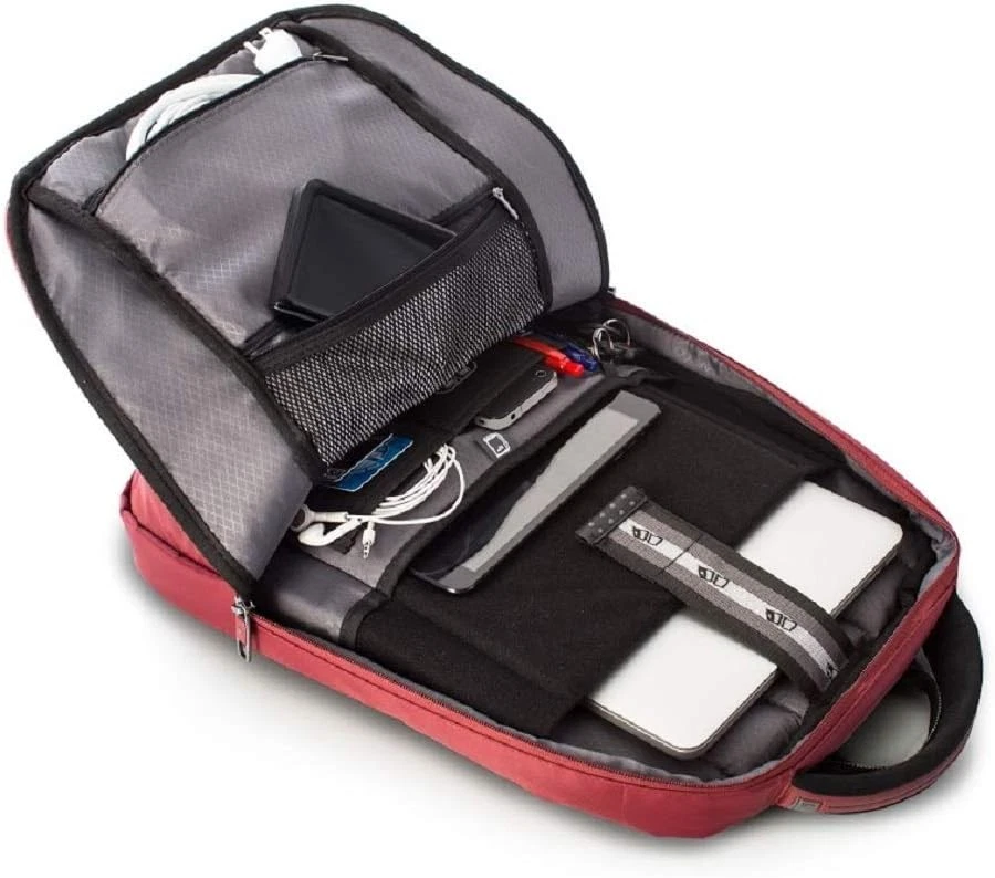 Mochila Heys Techpac 05 leve viagem negócios 15,6" laptop, Borgonha - Imagem 3 de 4