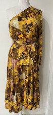 Anthropologie RAGA Womens One Shoulder Midi Boho Dress Party NEW size small