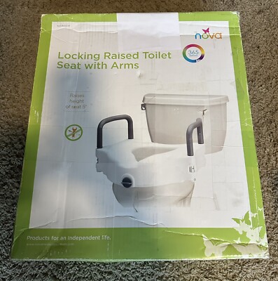 NOVA (8353-R) RAISED TOILET SEAT WITH REMOVABLE ARMS BRAND NEW (SOME BOX DAMAGE)
