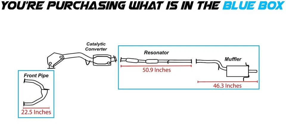 Kit de exaustão silenciador ressonador tubo frontal serve: 2002-2005 Subaru Forester 2,5L - Imagem 2 de 4