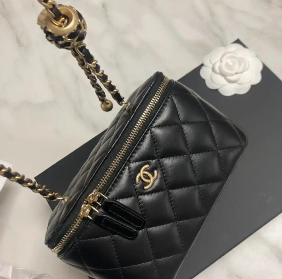 Chanel Vanity Gold Ball Rectangular - image 1