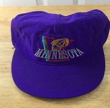 Minnesota Vintage Snap Back 90's Hat Made In USA New Purple Original