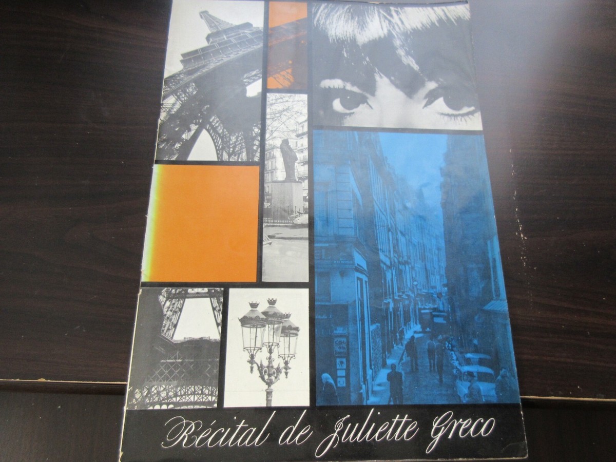 Juliette Greco 1961 Japan Tour Book Concert Program Signed Copy