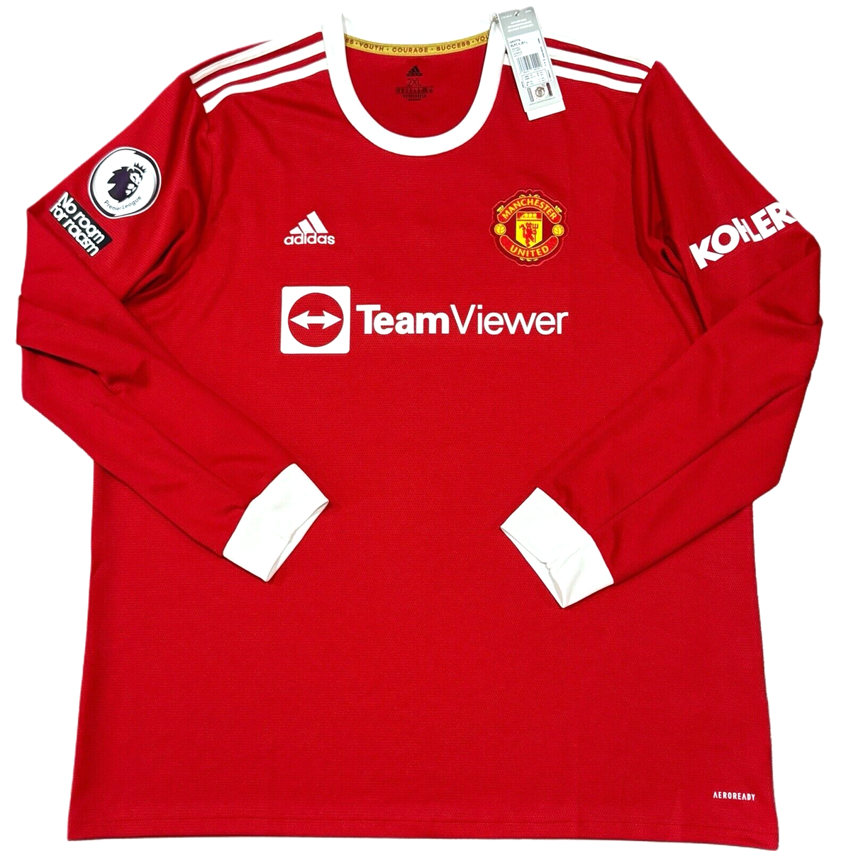 2021-2022 マンチェスターユナイテッド　ホーム　No.7 RONALDO 2021-22 Manchester United Home L/S Shirt Ronaldo #7 (XL)