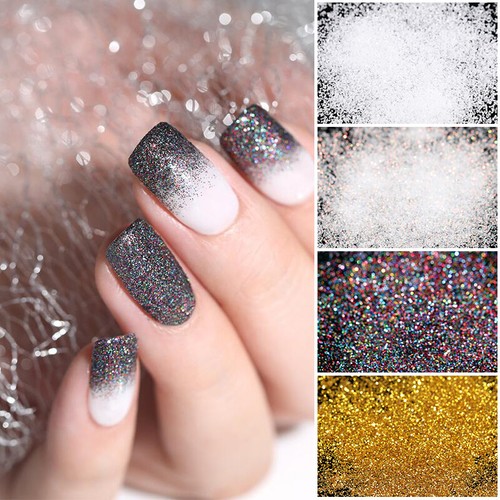 Iridescent Woolen Nail Powder Glitter Sugar Dust UV Gel Nail Art 3D Decoration