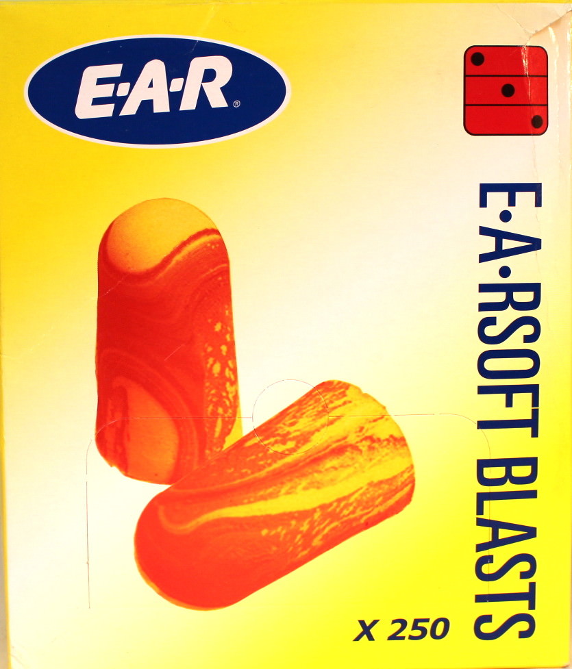 250 EAR PLUGS Disposable Shaped Push-In 36dB Noise Reduction 3M E.A.R Soft Blast