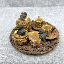 miniature tea set robin nest theme teapot creamer covered sugar 2 cups 2 saucers