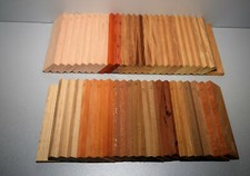 Messergriff Schalen 19x2 St&uuml;ck versch. H&ouml;lzer Tonholz Bastelholz Messer S 18