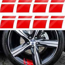 8 Pcs Wheel Rim Decal Stripes Car Decals Reflective Car Stickers 2.36 X 2.75 Inc