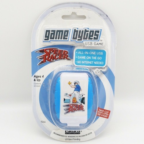 2009 Game Bytes Speed Racer Plug and Play USB Game by Cadaco New on Card  - Afbeelding 1 van 4