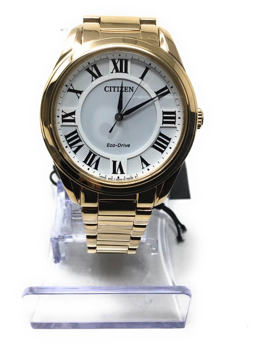 Citizen Eco-Drive Womens Roman Numerals Rose Gold Braclet Watch 