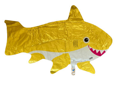 Large Foil balloon - SHARK 40  BRAND NEW - YELLOW