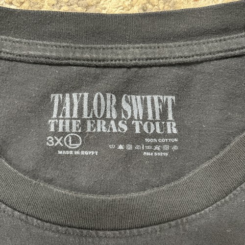 Taylor Swift The Eras Tour T Shirt Size 3XL Black Official Merch US Dates - Afbeelding 2 van 9