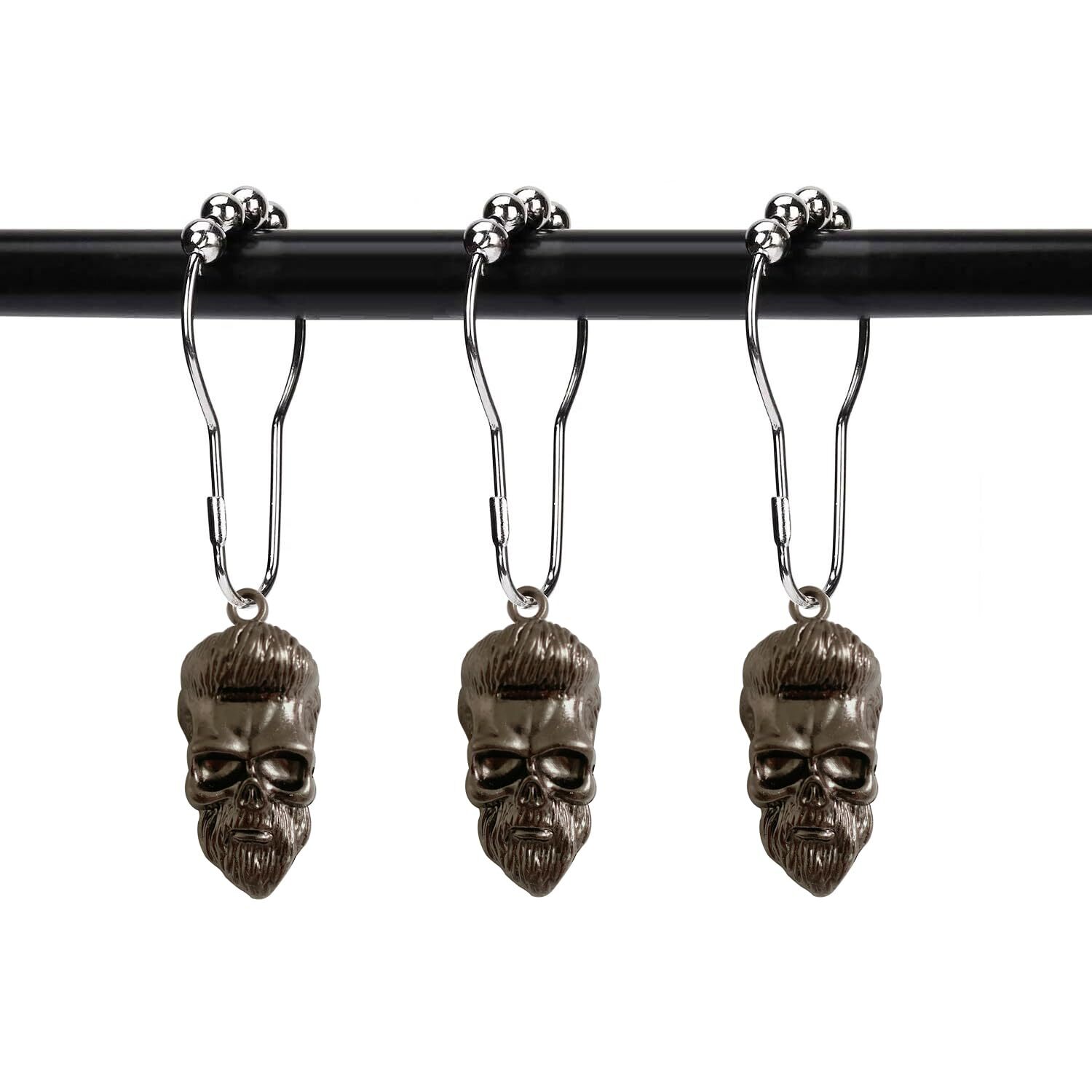 Set of 12 Pharaoh Shower Curtain Hooks Ancient Egyptian Africa Old Pharaoh Tr...