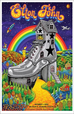Elton John 2022 Las Vegas Concert Poster 11 X 17 Framed