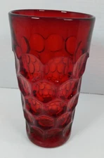 Vintage Imperial Glass Red 13 oz Flat Ice Tea Glass
