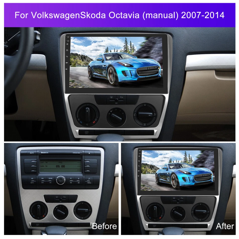 Für Skoda Octavia 2 2007-2013 10.1" Android 15 Autoradio GPS Navi WIFI FM BT RDS - Bild 3 von 4