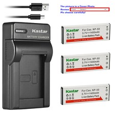 Kastar Battery Slim USB Charger for Casio NP-50 CNP50 Casio Exilim Hi-Zoom EX-V8