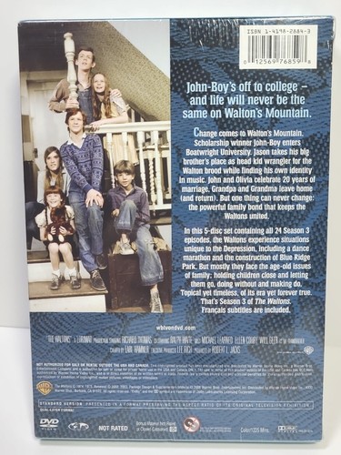 The Waltons: Complete Season 3 (DVD, 5-Disc Set) NEW, SEALED, Ralph Waite - Picture 2 of 6