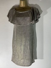 BNWT womens New Look Uk 12 Bronze Shimmer Short Bodycon Short Sleeve dress