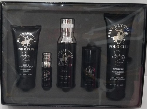 Beverly Hills Polo Club Sexy For Men's Collection Gift Set 5 Piece