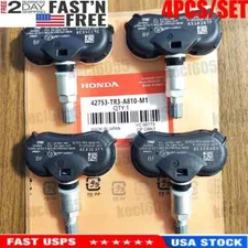 4X GENUINE OEM Tire Pressure Sensor TPMS 42753-TR3-A810 For Honda Civic Odyssey