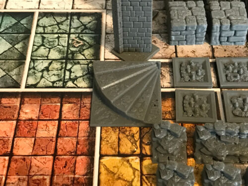 HeroQuest 35 Piece Dungeon Scatter Scenery Set - Secret Door - Pit Trap - Block - Picture 5 of 8