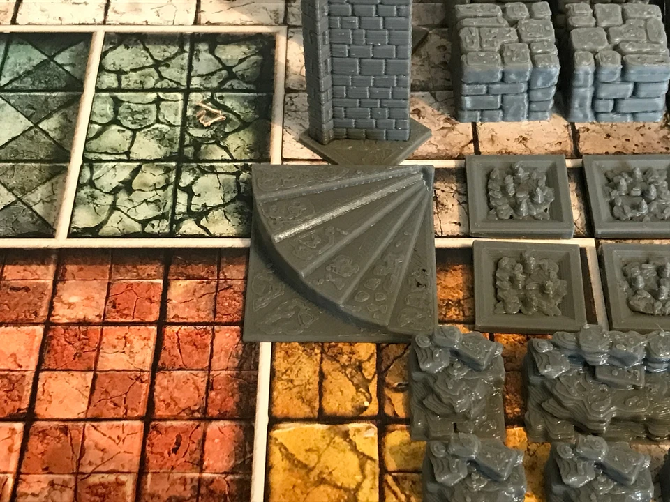 HeroQuest 35-teiliges Dungeon Scatter Scenery Set - Secret Door - Pit Trap - Block - Bild 4 von 4