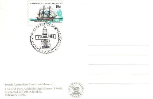 T2784 Australia-SA Port Adelaide Lighthouse Pictorial Pmk 1986 postcard - 第 2/2 張圖片