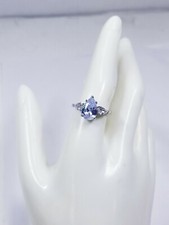 925 Sterling Silver Teardrop Ring Sz 9 - 3.25 Grams TW