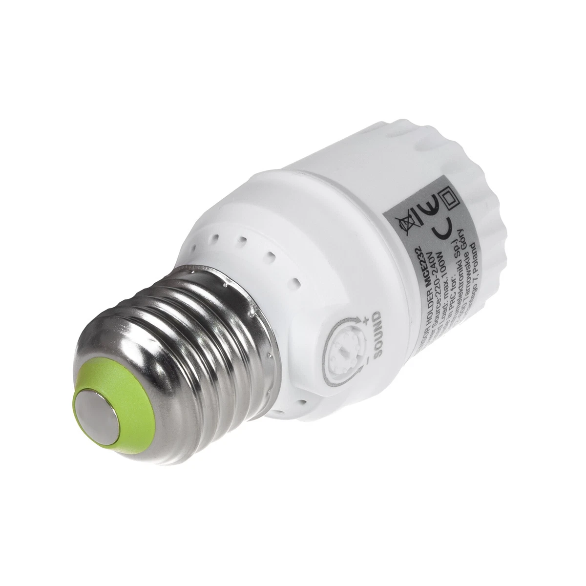 Portalampada E27 con sensor de sonido máximo 100W Maclean Energy MCE232 30dB