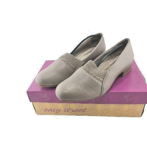 EASY STREET womens ABA slip on dress low block heel shoes size