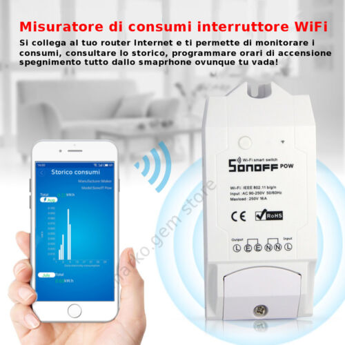 Domotica misuratore consumi elettrici Watt meter WiFi interruttore gestione APP  - Foto 1 di 1
