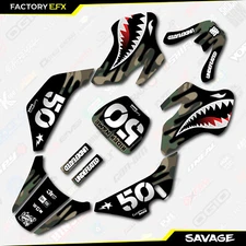 Woodland Savage Camo Racing Graphics kit Fits 00-06 Suzuki JR50 JR 50 Decal