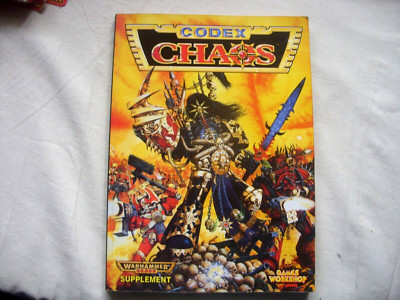 Games Workshop. Warhammer 40K. Chaos Codex. Taschenbuch. Beilagenbuch 1996 .