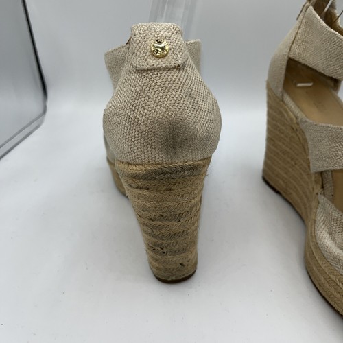 Michael Kors Damita Womens Size 9M Tan Wedge Espadrille Sandals - Picture 6 of 8