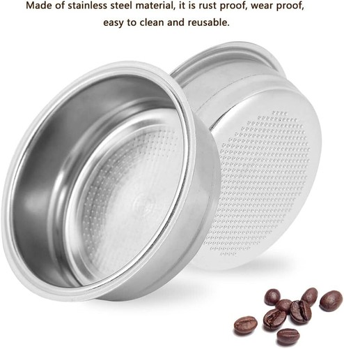 Double Layer Stainless Steel Coffee Filter Pressurized Filter Basket Practical
