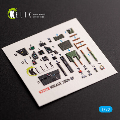Mirage 2000-5F - interior 3D decals for ModelSvit kit 1/72 Kelik K72178