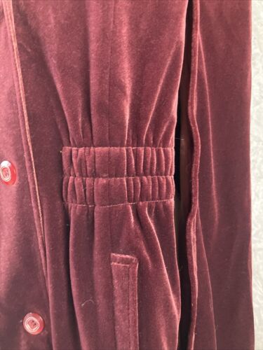 Vintage Ruby Martin Size M/L Burgundy Velvet Cape Jacket Regencycore Whimsygoth - Picture 3 of 12