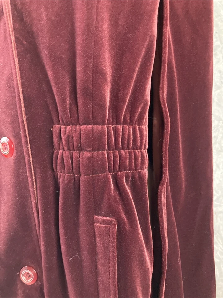 Vintage Ruby Martin Size M/L Burgundy Velvet Cape Jacket Regencycore Whimsygoth - Image 3 of 4