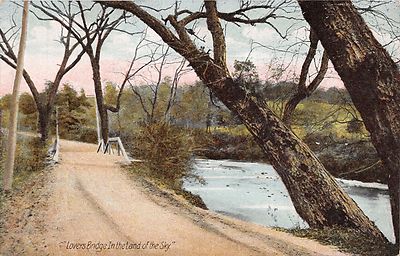 Land Of The Sky North Carolina Lovers Bridge Postkarte c1910er Jahre