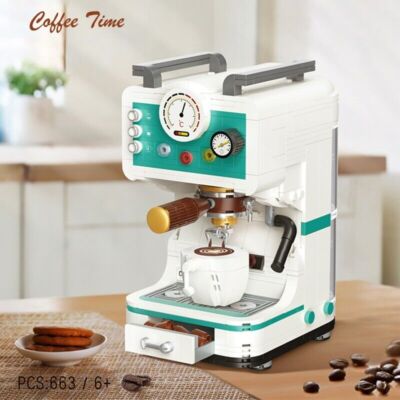 Building Blocks Set MOC Retro Coffee Machine City MINI Bricks DIY