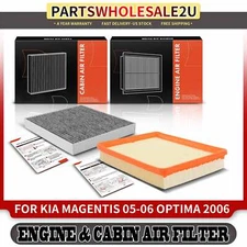 Engine & Activated Carbon Cabin Air Filter for Kia Optima 2006 Magentis 05-06