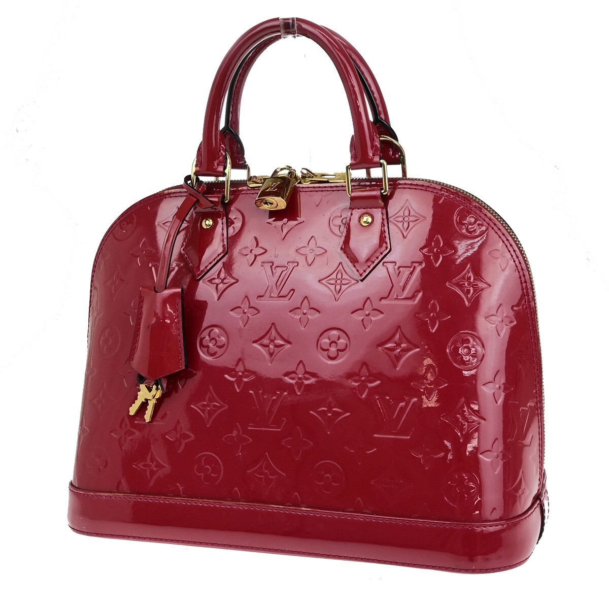 LOUIS VUITTON ヴェルニ　アルマPM LOUIS VUITTON LV Alma PM Hand Bag Monogram Vernis Cerise