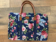 Vintage Gitano Rose Floral Duffle Travel Bag Tote NWOT 90s WOW!