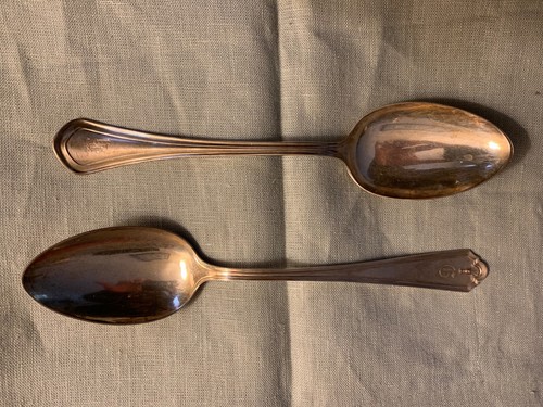 2 Sterling Silver Serving Spoons - Watson & Frank Smith Patterns - Approx. 106g - Picture 3 of 7